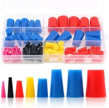 100Pcs Silicone Rubber Tapered Plug Assortment Kit For Masking Off Holes During - £15.17 GBP