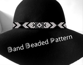Beaded Hatband Loom Pattern No.32 - Black Variant Loom Pattern - Band co... - £3.13 GBP