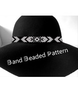 Beaded Hatband Loom Pattern No.32 - Black Variant Loom Pattern - Band co... - $5.81 CAD