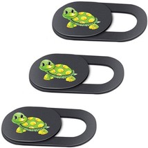 3 Pack Laptop Web Camera Cover Ultra Thin 0.027in Webcam Cover Slide Turtle Prin - $20.93