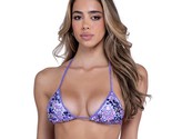 Sequin Bikini Crop Top Halter Neck Versatile Straps Ties Lavender Purple... - $26.72