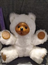 William Tung bear White 10&quot; No Accessories Wood Paws Hands Feet Signed Good Cond - £12.01 GBP