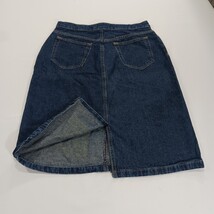 Liz Claiborne LizWear RN#52002 Women's Blue Cotton Rear Slit Denim Skirt Size 10 image 15