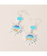 Sun sea glass earrings - $20.37 CAD