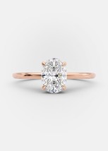 2 Ct Oval Cut Lab-Created Diamond Wedding Engagement Ring 14K Rose Gold Over - £233.81 GBP