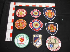 fire department firefighting rescue vintage patch set  - £14.78 GBP