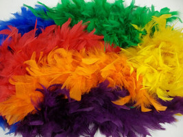 Rainbow Section 120 Gm Costume Chandelle Feather Boa - £16.49 GBP