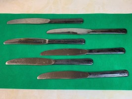 Vintage Silverware Tudor Stainless Steel Flatware Set of (6) Knives GroupJ2 - £5.24 GBP