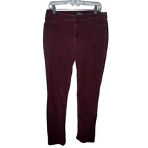 Boden The Trafalgar Straight Leg Corduroy Pants Red Wine Women US 10 Long - $30.78