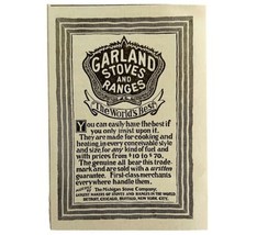 Garland Stoves And Ranges 1894 Advertisement Victorian Worlds Best 2 ADB... - £9.87 GBP