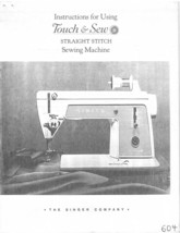 Singer 604 manual Touch &amp; Sew sewing machine instructions Hard Copy - $12.99