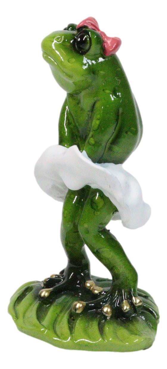 Sexy Lady Marilyn Green Frog with Pink Ribbon and White Cocktail Dress Figurine Item image 3