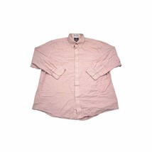 Stafford Shirt Mens 18 Pink Striped Long Sleeve Wrinkle Free Oxford Travel Top - £19.46 GBP