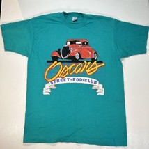 Single Stitch T-Shirt Men XL Vintage 90s Oscars Street Rod Club Fruit O Loom USA - £57.83 GBP