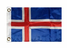 12x18 12&quot;x18&quot; Country of Iceland Boat Motorcycle Flag Grommets 100D - £13.62 GBP