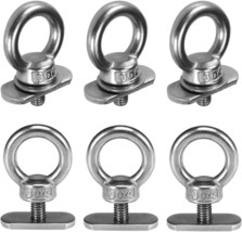 Aontoky 6 Packs Stainless Steel Kayak Track Mount Tie Down Eyelet Rail F... - £32.25 GBP