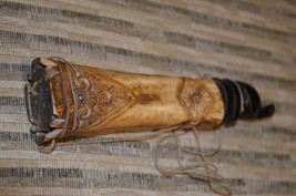 Lovely &amp; Vintage Shaman&#39;s Bone Medicine Container From East Timor, hand-carved, - £97.89 GBP