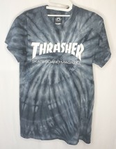 Thrasher Skateboard Magazine T Shirt Mens Size Small Blue Tie Dye Skateboarding - £6.53 GBP