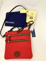 Dooney &amp; Bourke Triple Zip Durable Red Nylon/Leather Crossbody Bag Dust ... - $90.81 CAD