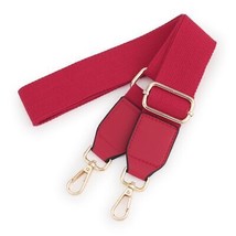 Wide Shoulder Purse Strap Replacement Adjustable Canvas Crossbody Handbag Red - £23.08 GBP