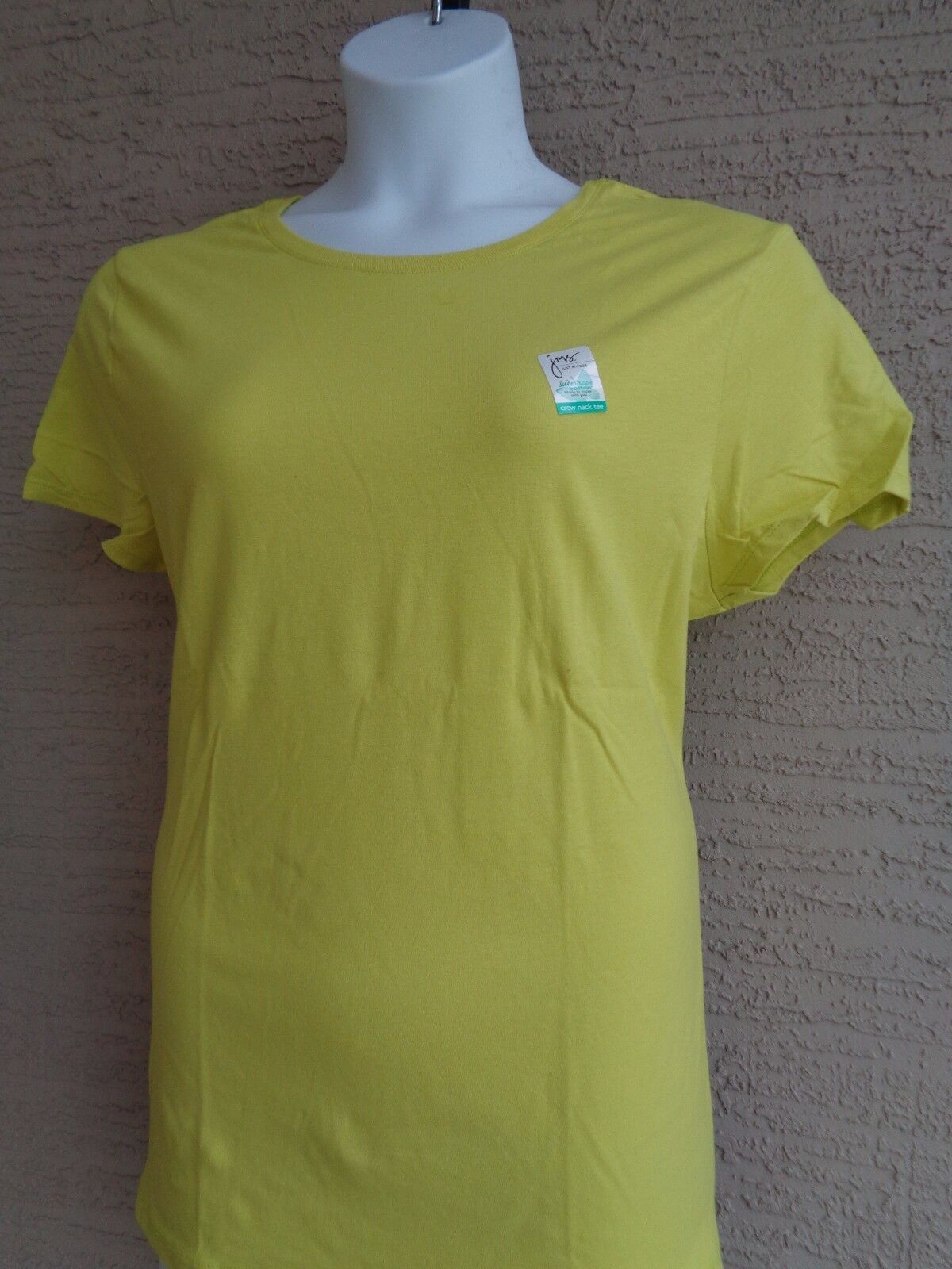 NWT Just My Size 2X  Cotton S/S Crew Neck Tee Top Lime Lantern  - $4.46