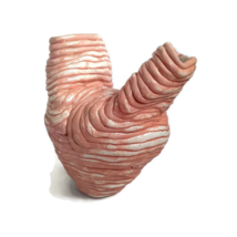 sculptural ceramic vase handmade, Unique Sculpture, Pink Studio Pottery ... - £135.89 GBP