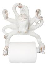 Nautical Marine Sea Octopus Distressed Antique White Wall Toilet Paper H... - $733.58 MXN