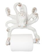 Nautical Marine Sea Octopus Distressed Antique White Wall Toilet Paper H... - $729.90 MXN