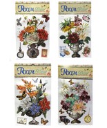 Beautiful 5D Home Décor Flower Stickers Wall Mounting Florals Pack of 2 - £5.46 GBP