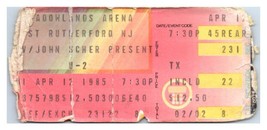 U2 Konzert Ticket Stumpf April 12 1985 East Rutherford Neu Jersey - £38.87 GBP