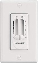 White 4-Speed Accessory Fan Light Dimmer, Kichler 337010Wh. - £36.08 GBP