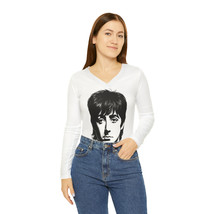 Paul McCartney She Loves You All Over Print V-Neck Long Sleeve Shirt - B... - £34.82 GBP+