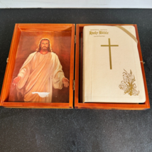 New American Bible Memorial Edition 1976 Catholic w/Wooden Cedar Box New - $23.75