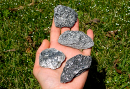 Silver Mica Schist Set of Four Sparkly Specimens Uplift Energy High Vibrations - £15.69 GBP