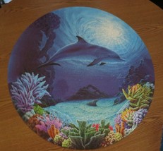 2004 Ceaco 24" Round Seaside John Enright Camouflage Dolphin Puzzle 750 Pc - $12.00