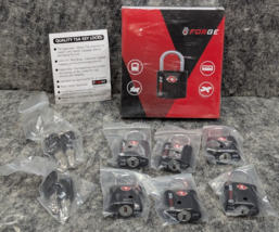 6 Pack Forge TSA Locks for Luggage, Padlock Lock Easy, Black New  - $13.99