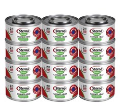 Sterno 12 Pack 2-Point 25 Hour Chafing Fuel With Green Canned Heat And Ethanol - £29.30 GBP