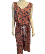 CuddlDuds  Pink Tiger Print V Neck V Back Sleeveless Romper Size P3X - $37.99