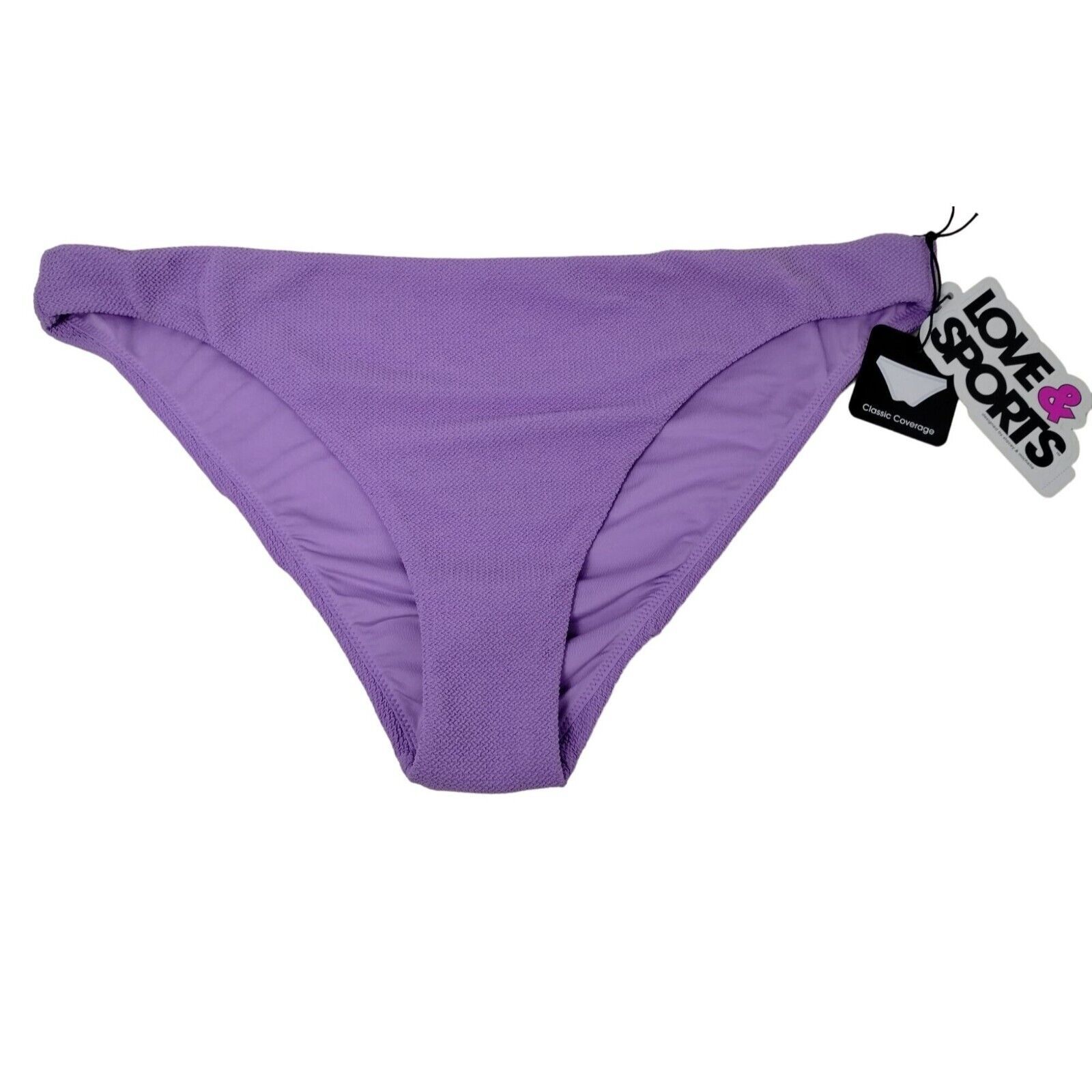 Primary image for Love and Sport Womens XXL Purple Classic Scrunchie Bikini Bottoms New