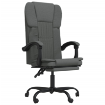 vidaXL Reclining Office Chair Dark Gray Fabric - £144.67 GBP