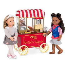 NEW Our Generation Retro Pretzel &amp; Popcorn Play Food Stand for 18&quot; Dolls... - £63.94 GBP