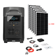 EcoFlow DELTA Pro + Solar Panels  100W Rigid 6 Panels 3600Wh (0 Extra Batteries) - £2,581.90 GBP