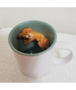 2001 National Geographic Mug Cup 3D Leopard Teal Inside Panthera Pardus - $7.71