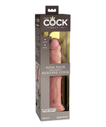 King Cock Elite 9&quot; Dual Density Silicone Cock - Light - £55.94 GBP