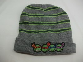 Teenage Mutant Ninja Turtles TMNT Gray Winter Hat Toque Beanie Stocking Cap - £12.78 GBP