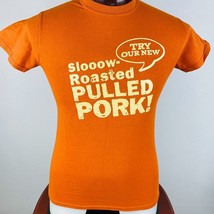 Tim&#39;s Slow Roasted Pulled Pork Sandwich Orange Unisex Small S T-Shirt - £13.99 GBP