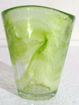 Kosta Boda Ulrica Hydman-Vallien Lime Swirl Designed Glassware - $33.99