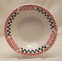 Coca Cola Gibson Coupe Soup Bowl Diner Red &amp; Black Checks Red Coca Cola - £15.56 GBP