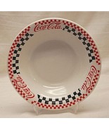 Coca Cola Gibson Coupe Soup Bowl Diner Red &amp; Black Checks Red Coca Cola - £15.57 GBP