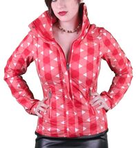 Bench UK Urbanwear Womens BBQ Barbecue Star Red Jacket w Hood BLKA1552 NWT - $57.41 CAD